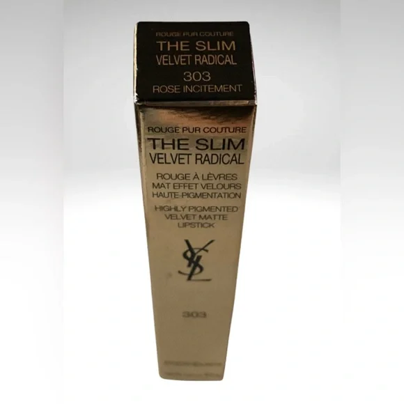 YSL Rouge Pur Couture The Slim Velvet Radical Lipstick – #303 Rose Incitement 💄 - Picture 4 of 5